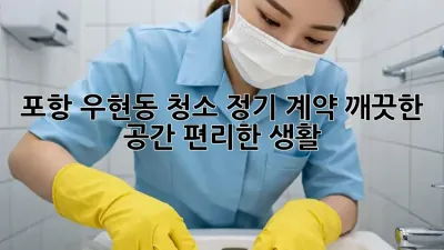 포항 우현동 청소 정기 계약: 깨끗한 공간, 편리한 생활
