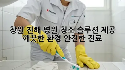 창원 진해 병원 청소 솔루션 제공 🏥✨ 깨끗한 환경, 안전한 진료!
