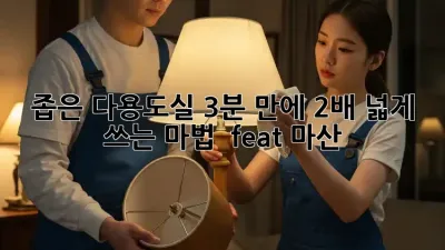 좁은 다용도실, 3분 만에 2배 넓게 쓰는 마법 ✨ (feat. 마산)